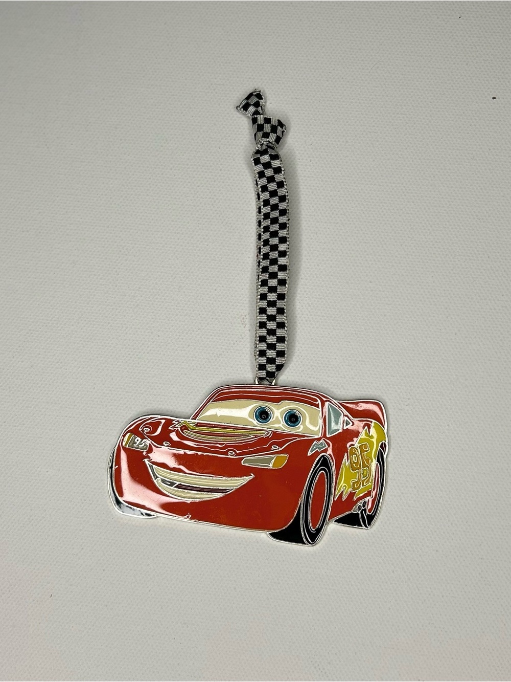 Disney Pixar Cars Lightning McQueen Metal Enamel Christmas Ornament